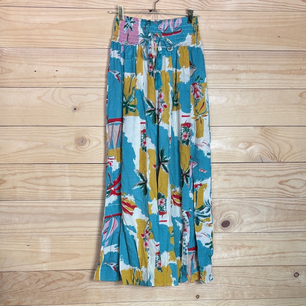 True Destinations resort‎ wear tropical wide leg pants size Small